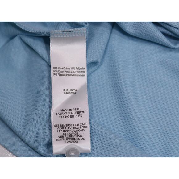 Travis Mathew Light Blue Cotton Performance Golf Polo Shirt Men's XL - Picture 7 of 7